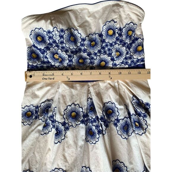 Anthropologie Moulinette Soeurs Forget Me Not Floral Strapless Dress Size 2 - Picture 6 of 9